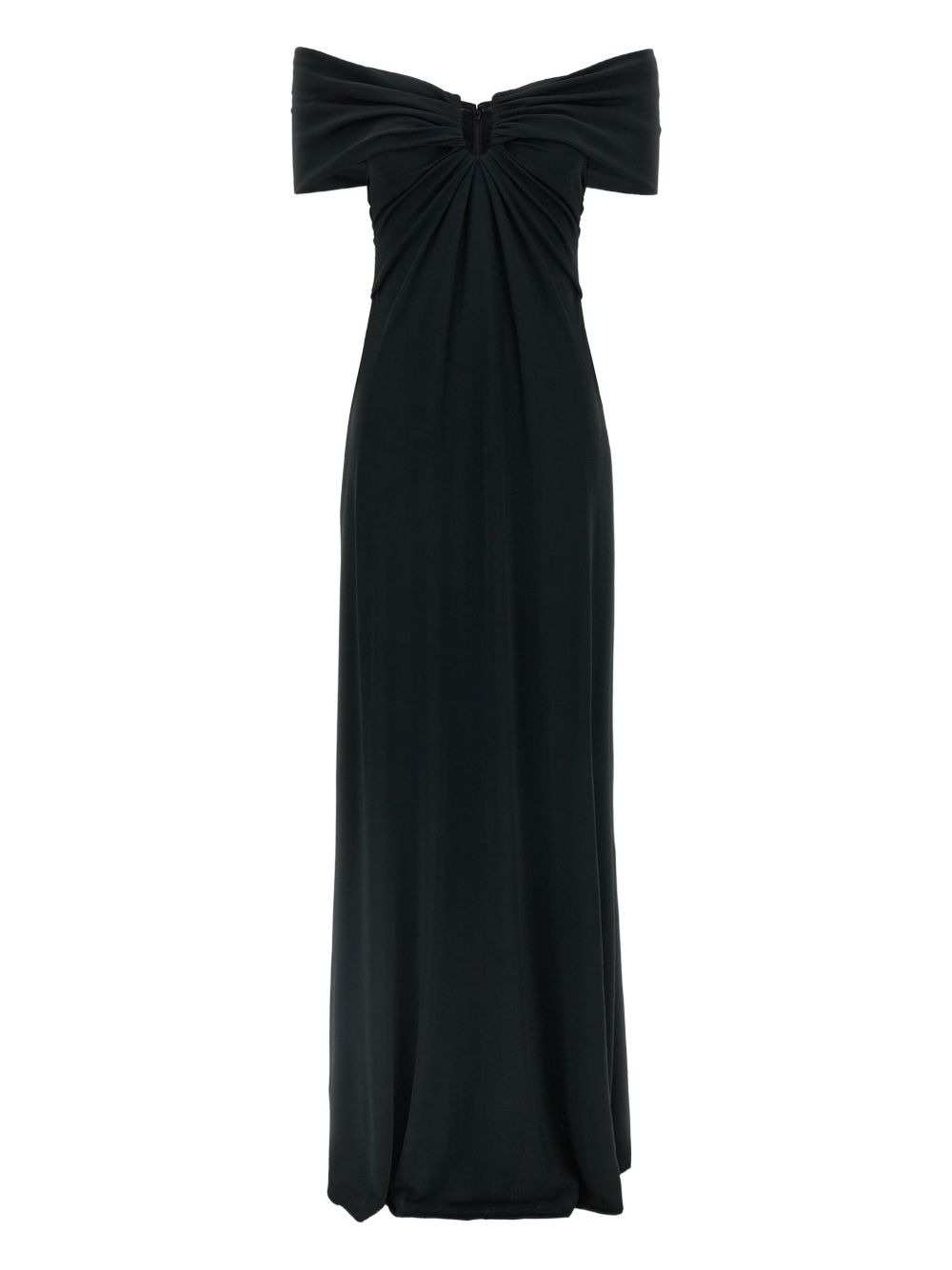 off-shoulder draped gown - 1