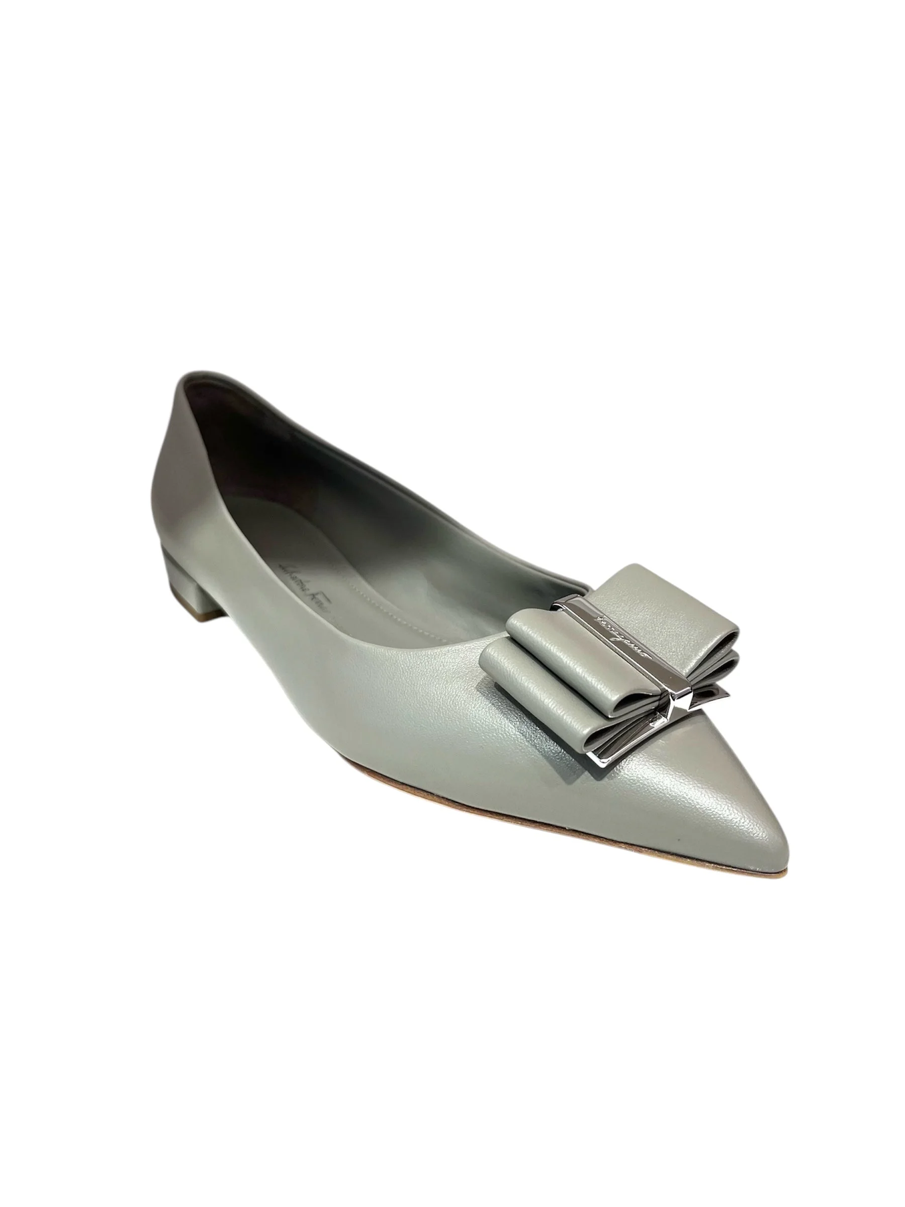 Ferragamo Bow Leather Flats - 1