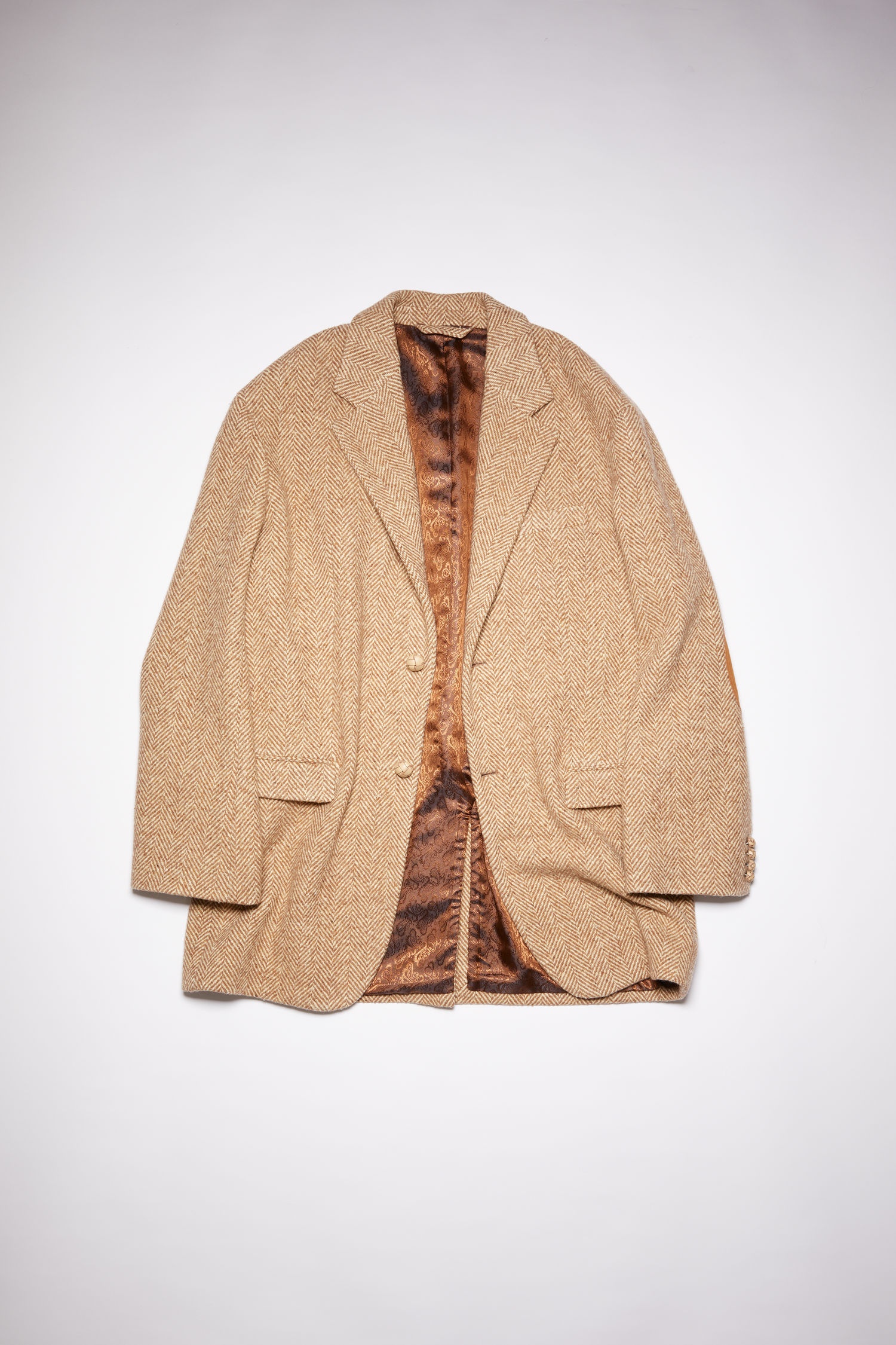 Tailored jacket - Camel/ecru - 5