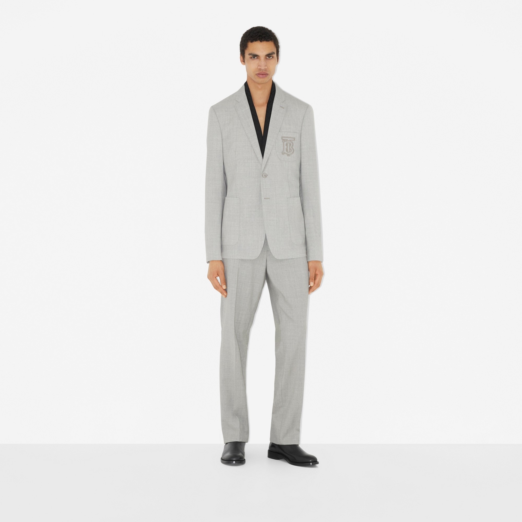 Classic Fit Wool Tailored Trousers - 2