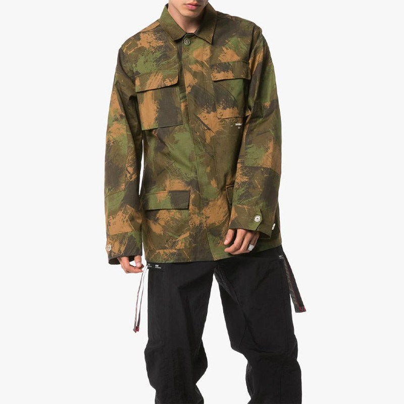 Off-White Men's Off-White c/ Camouflage Jacket Green OMEL007E19A660189901 outlook