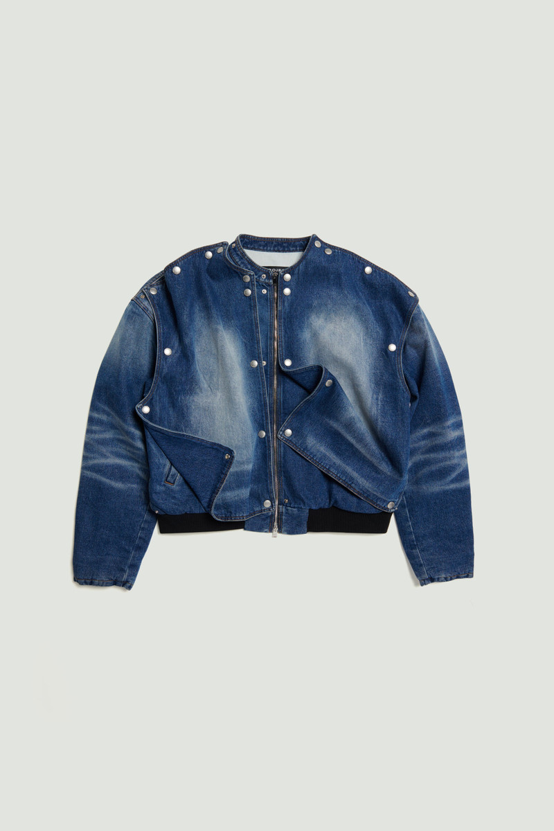Snap Off Denim Bomber Jacket 1