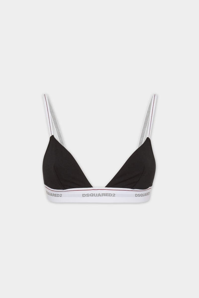 DSQUARED2 LOGO COTTON TRIANGLE BRA - 1