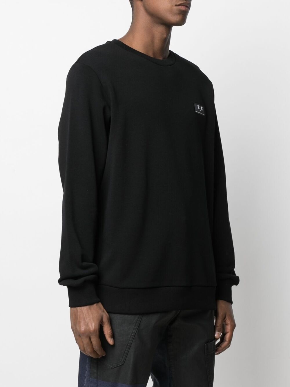 logo-patch crewneck jumper - 3