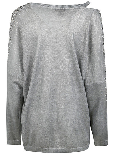 Avant Toi LINEN COTTON V-NECK PULLOVER WITH LAMINATION AND STRASS outlook