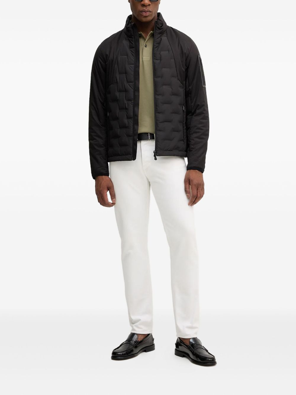 quilted panelled jacket - 2