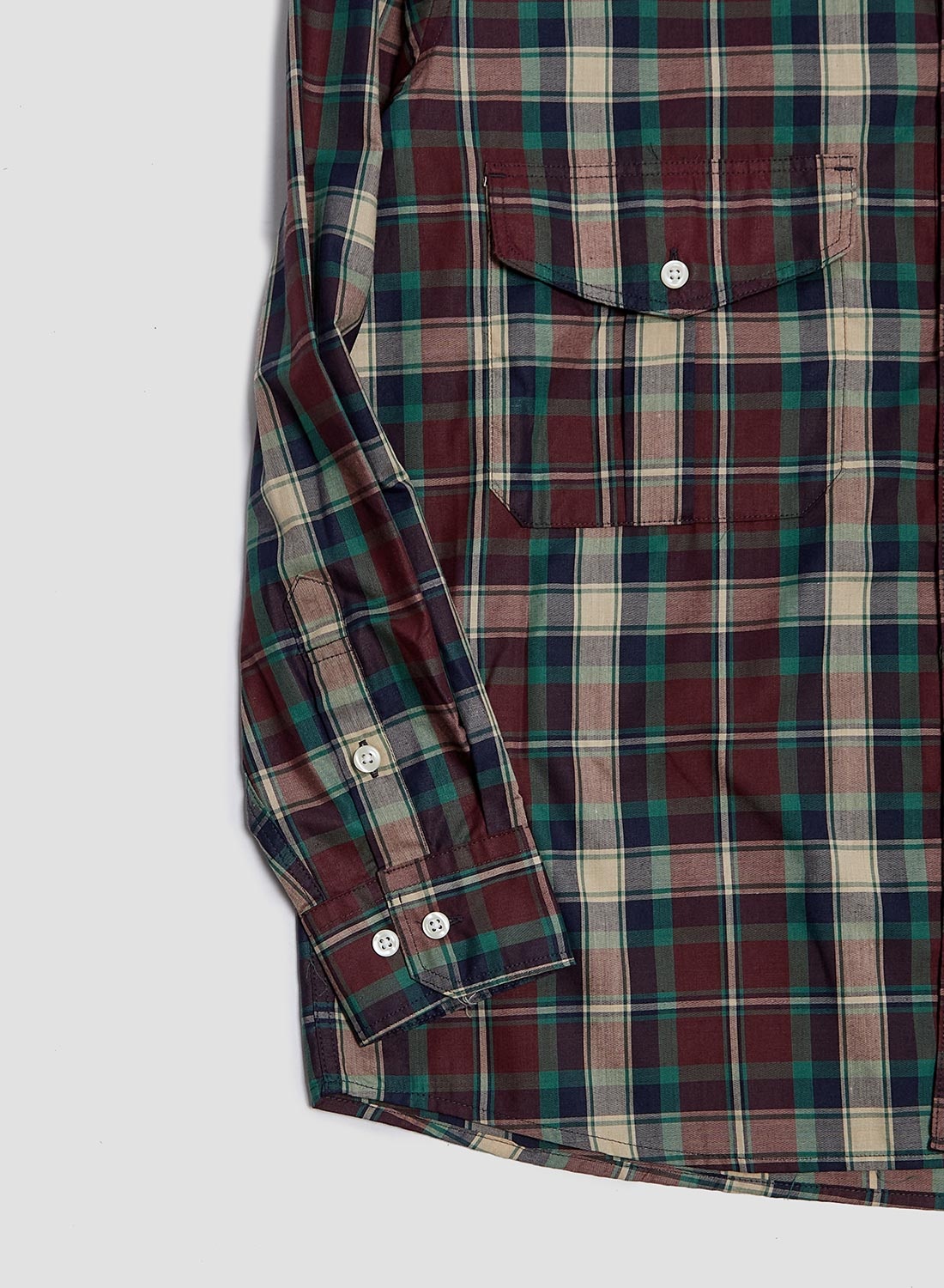 Wild Bricks Three-Pocket Scout Shirt in Burgundy/Navy - 5
