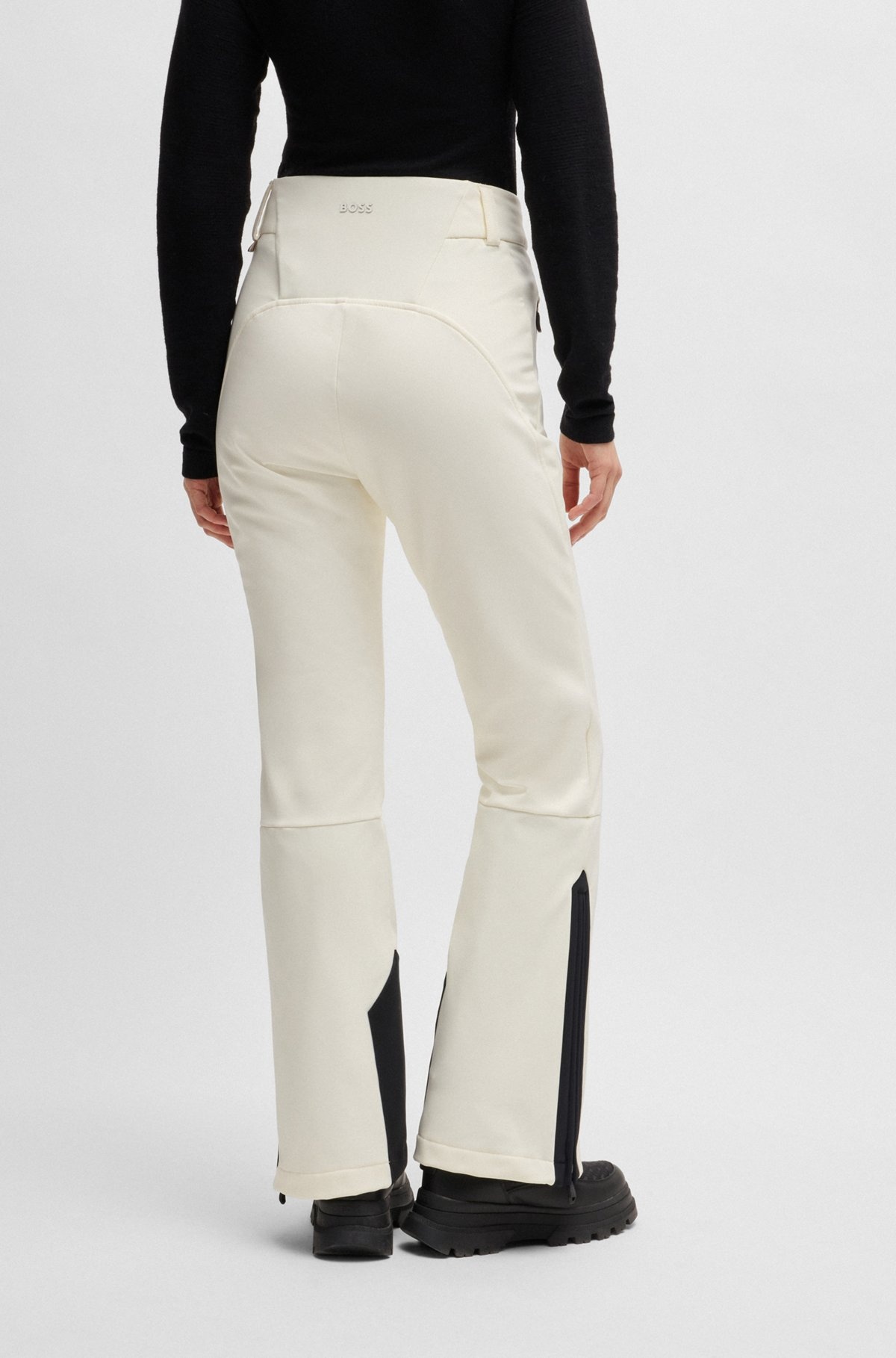 BOSS SKI FLEECE-BONDED TROUSERS WITH SNOW GUARD - 4