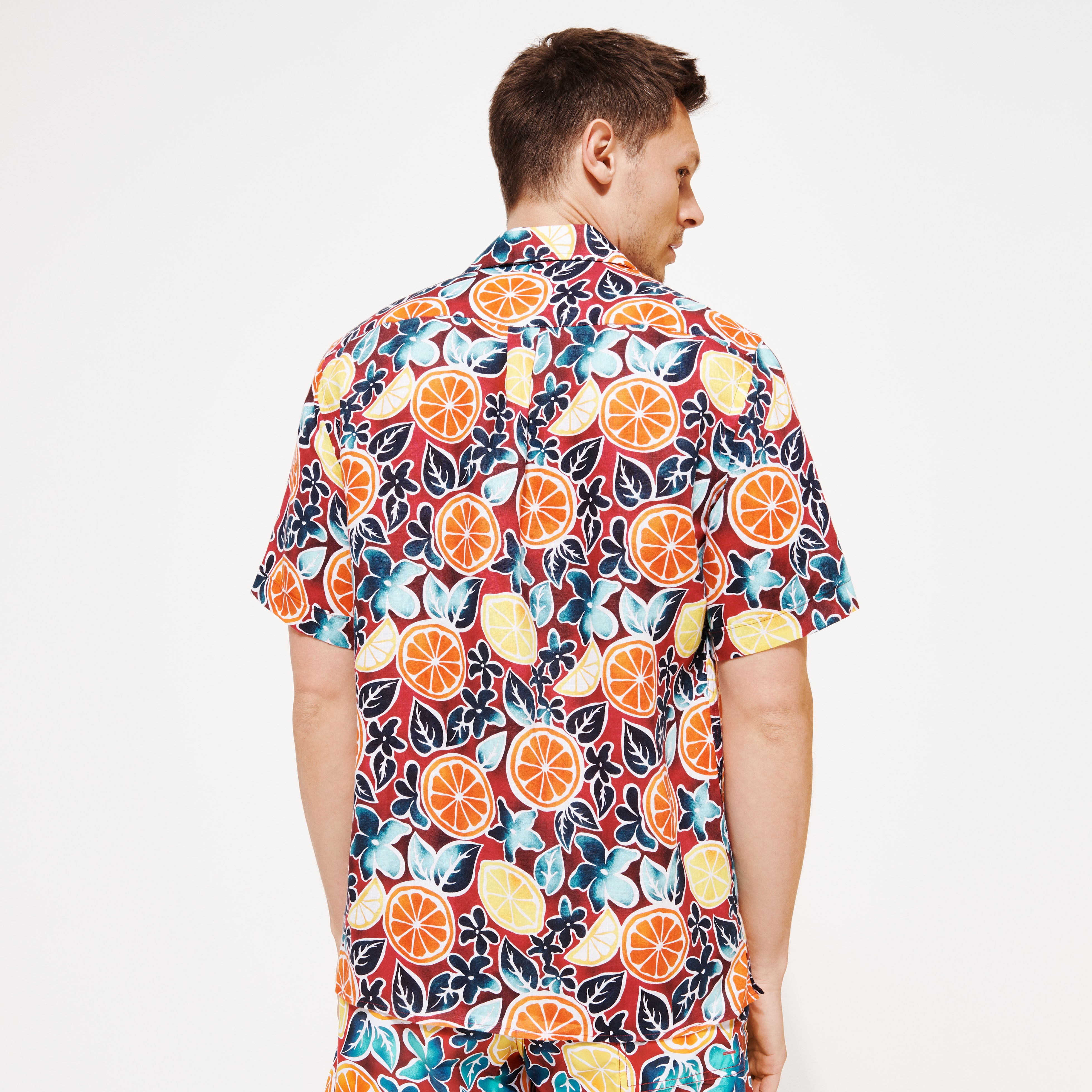 Men Bowling Linen Shirt Presse Citron - 4