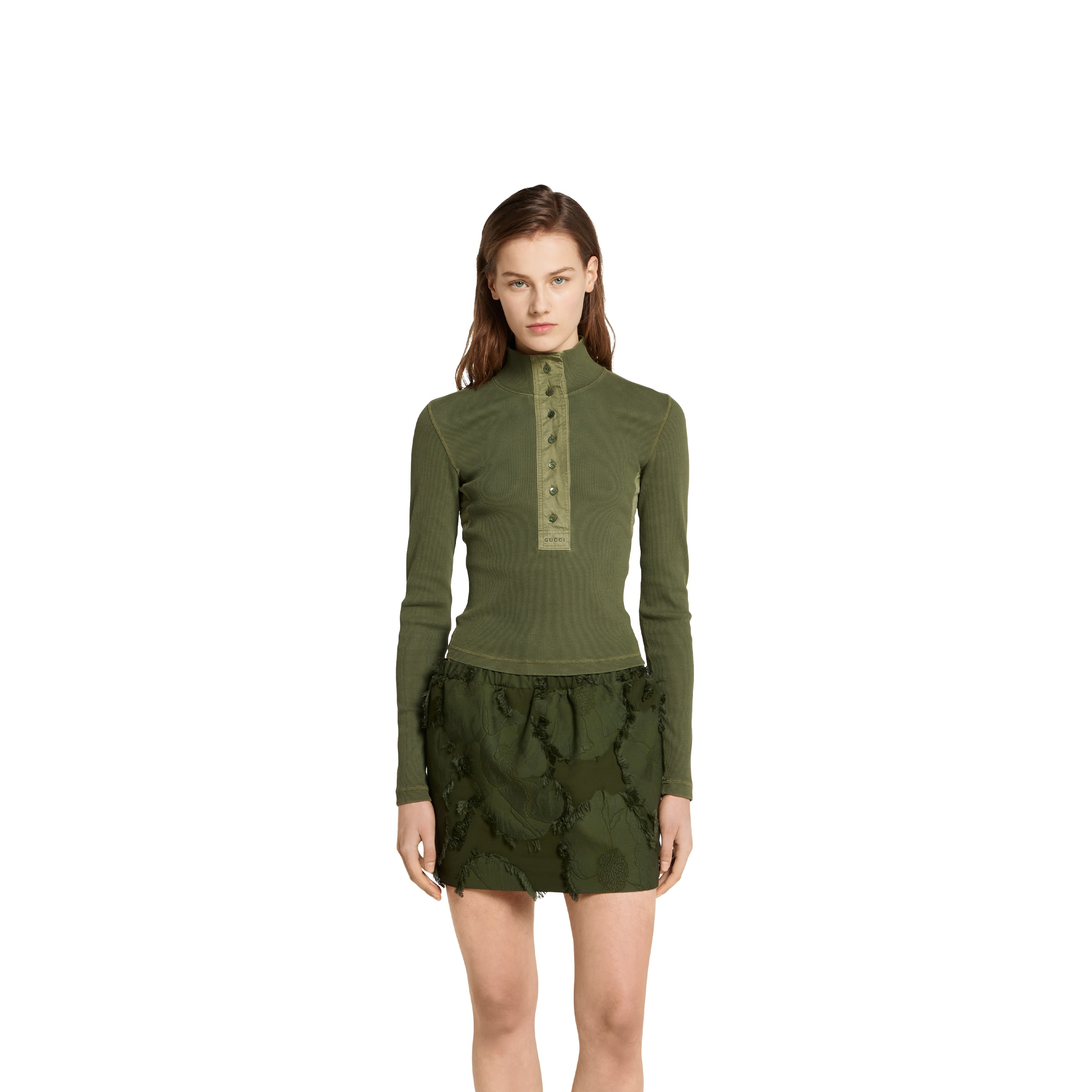 Cotton rib long-sleeve T-shirt - 3