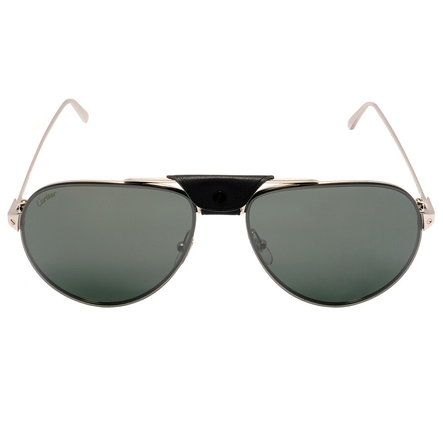 Cartier Santos de Cartier Green Pilot Men's Sunglasses CT0166S 009 62 - 1