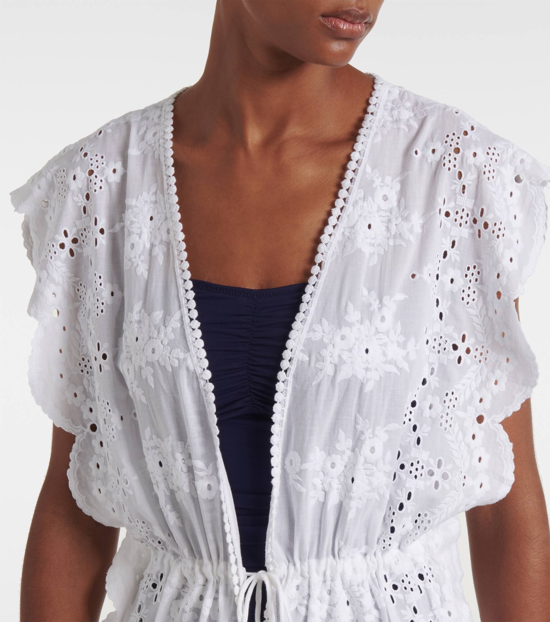 Talitha broderie anglaise cotton beach dress - 4