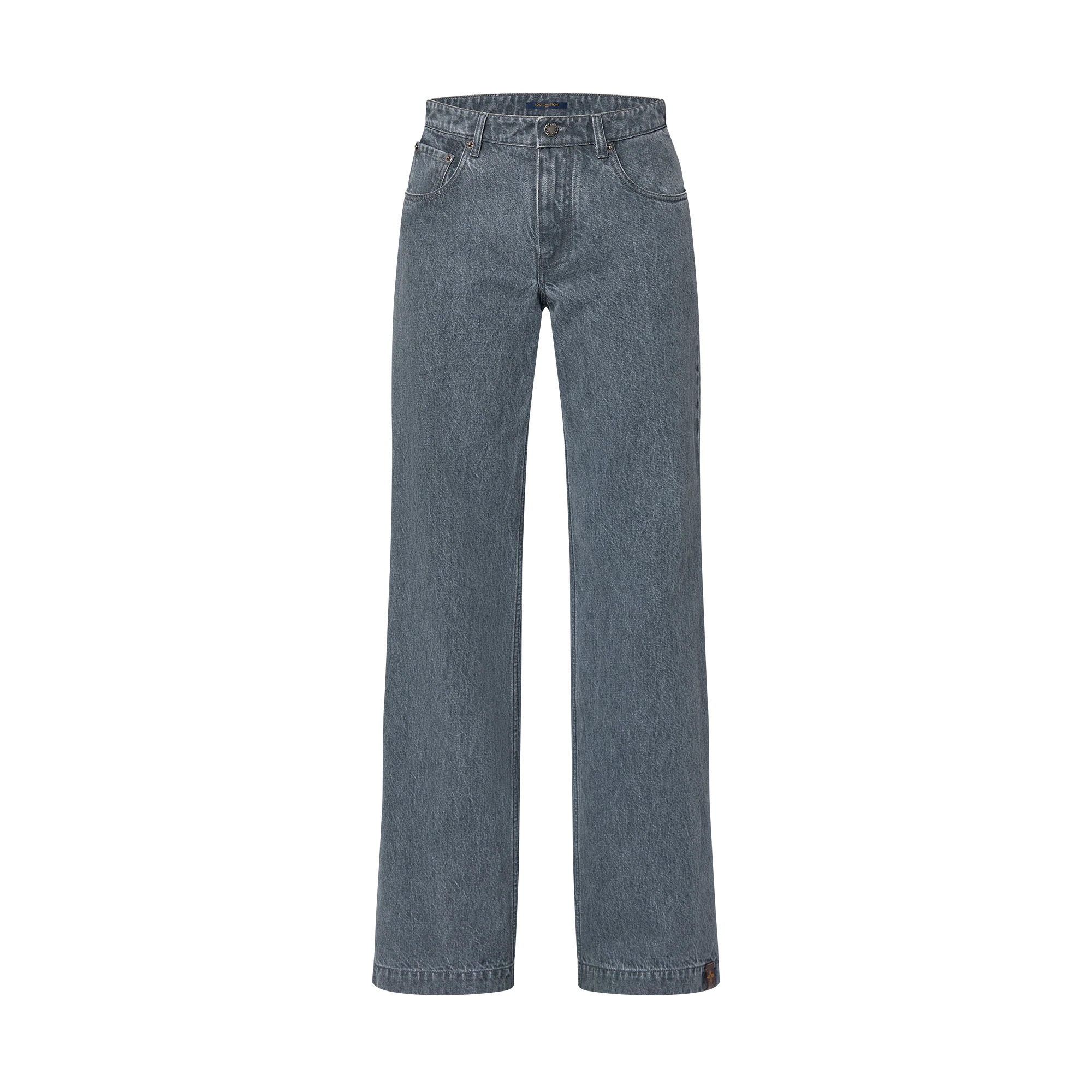 Washed Denim Wide-Leg Jeans - 1