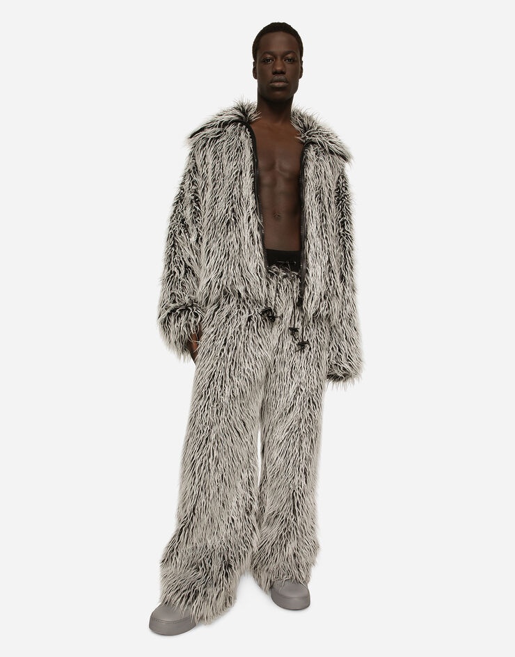 Faux fur jogging pants - 6