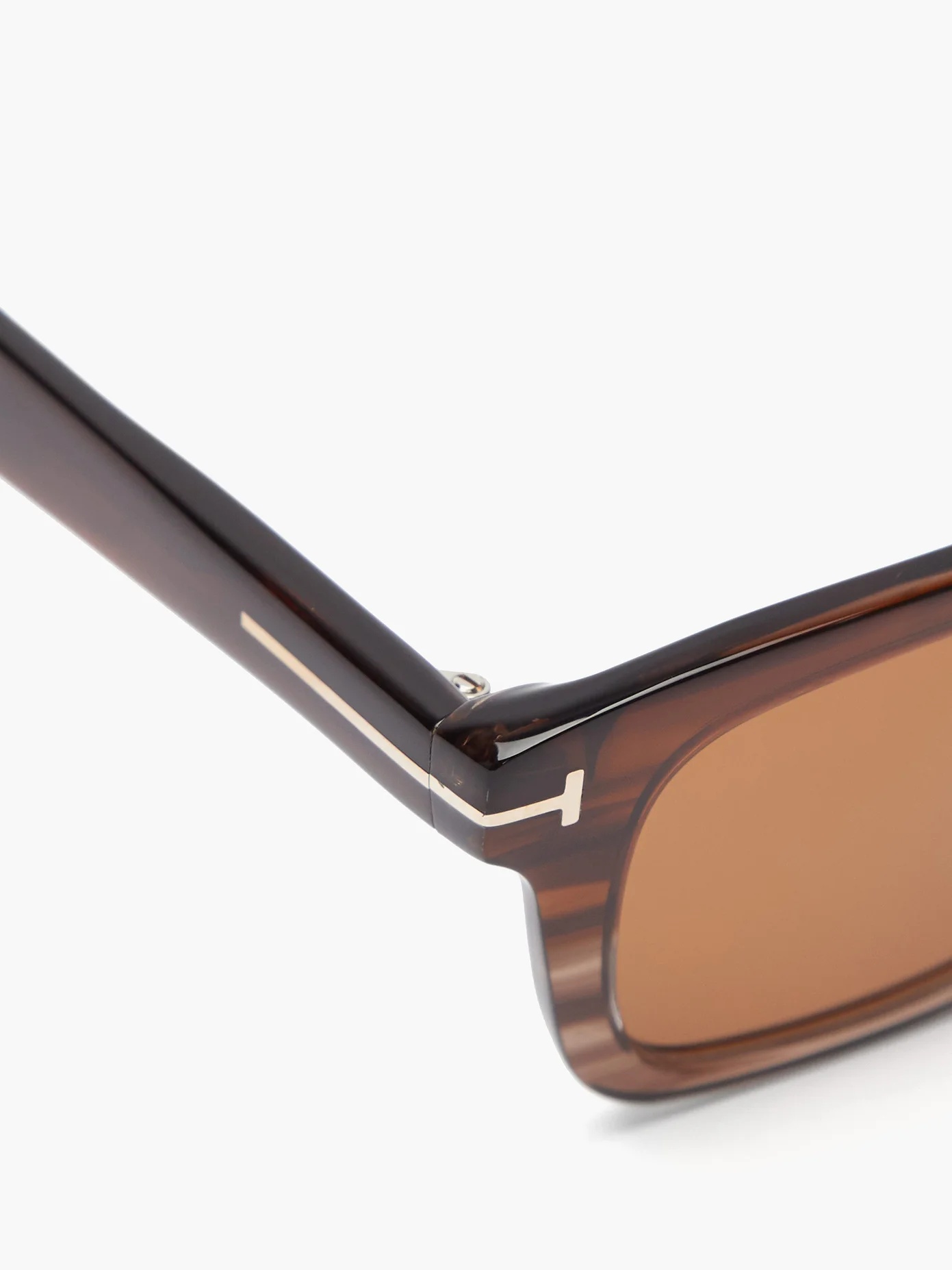 Square horn-effect acetate sunglasses - 4