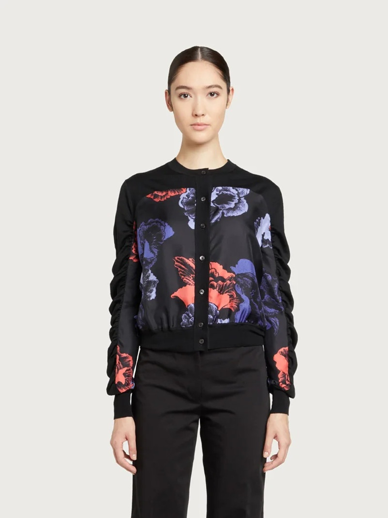FERRAGAMO CARDIGAN WITH SILK INSERTS outlook