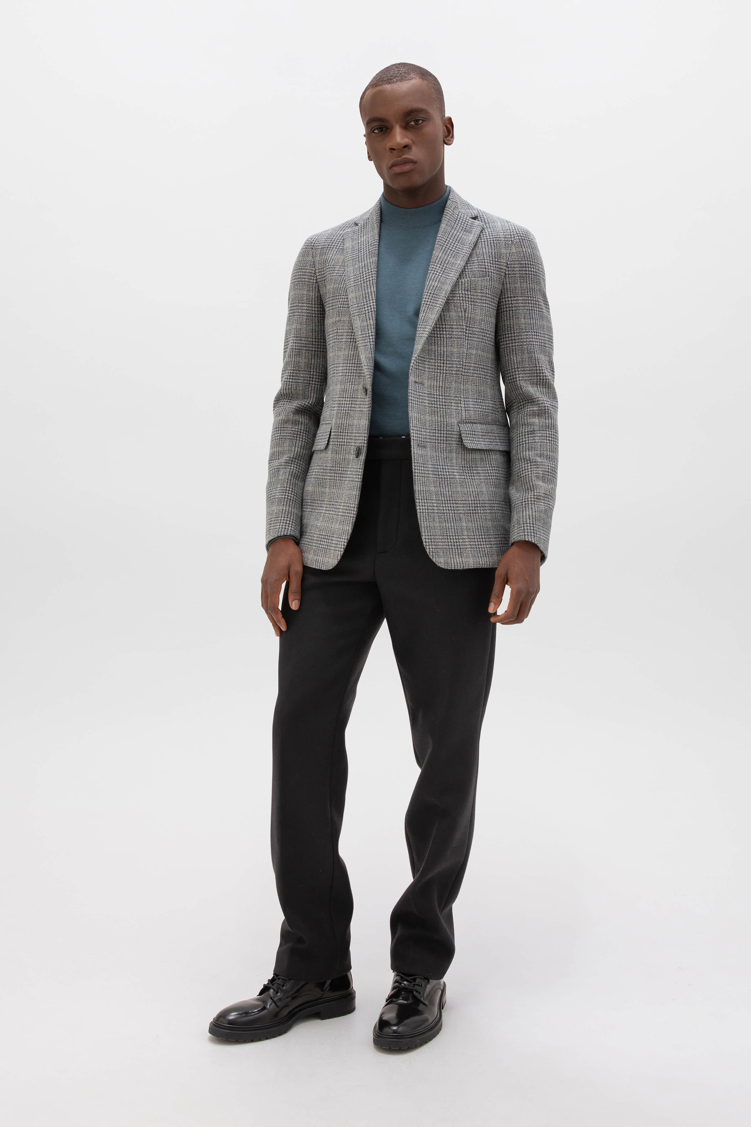 Grey Glen Check Tweed Jacket - 5