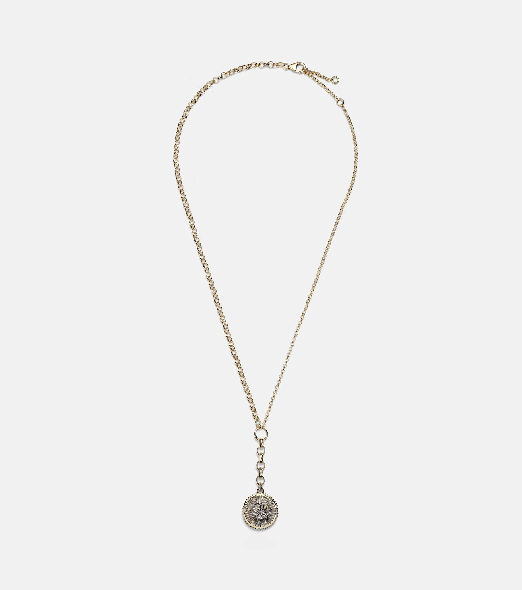 Resilience Medium 18kt gold chain necklace with diamonds - 1