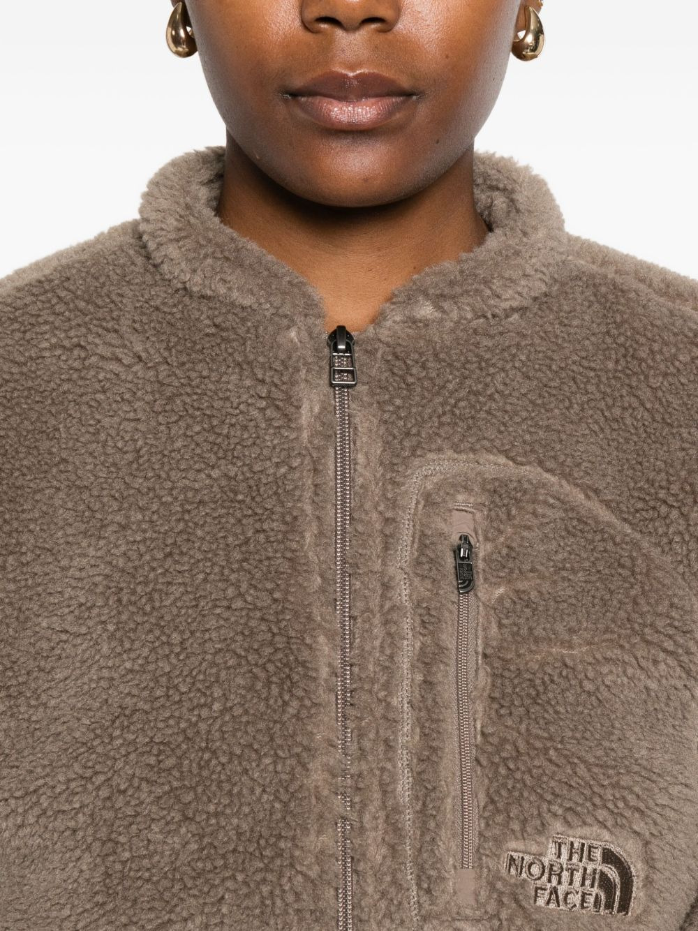 zip-up fleece jacket - 5