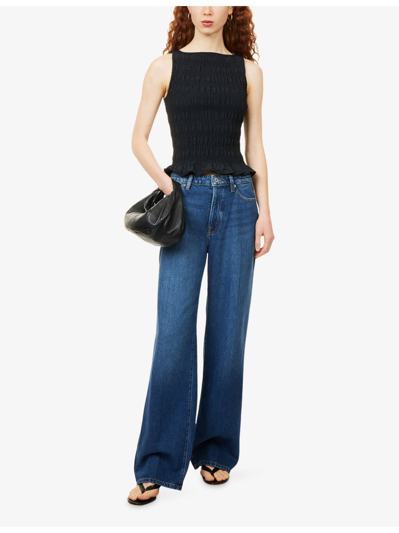 GOOD AMERICAN Weightless Wide-Leg Strech-Denim Jeans outlook