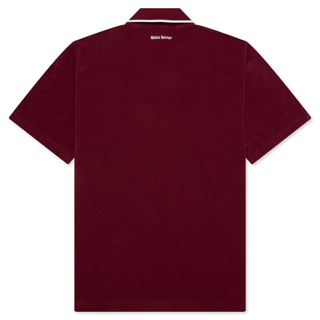 ADIDAS X WALES BONNER TERRY POLO - COLLEGIATE BURGUNDY - 2