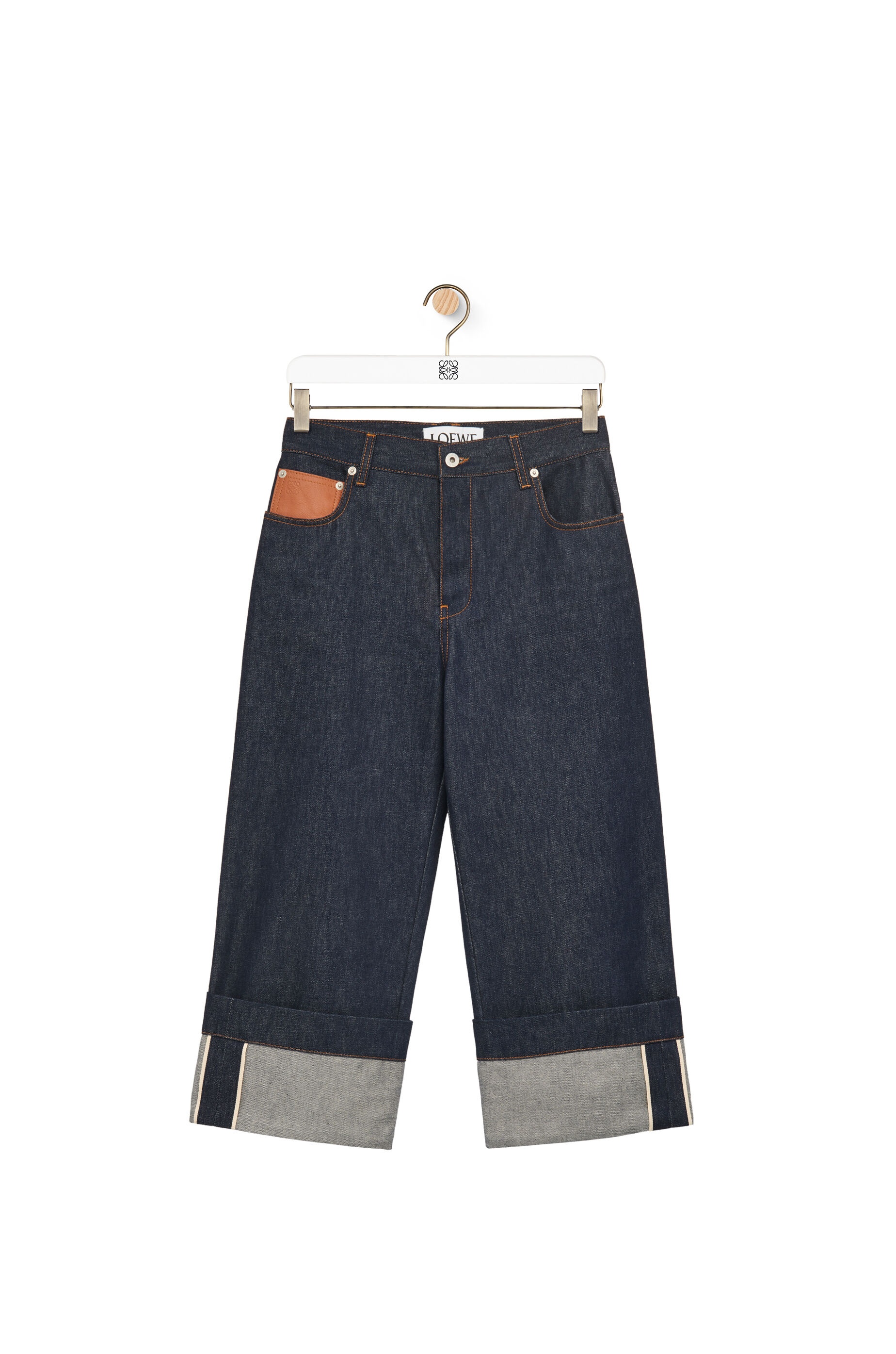 Loewe Fisherman turn-up jeans in denim | REVERSIBLE