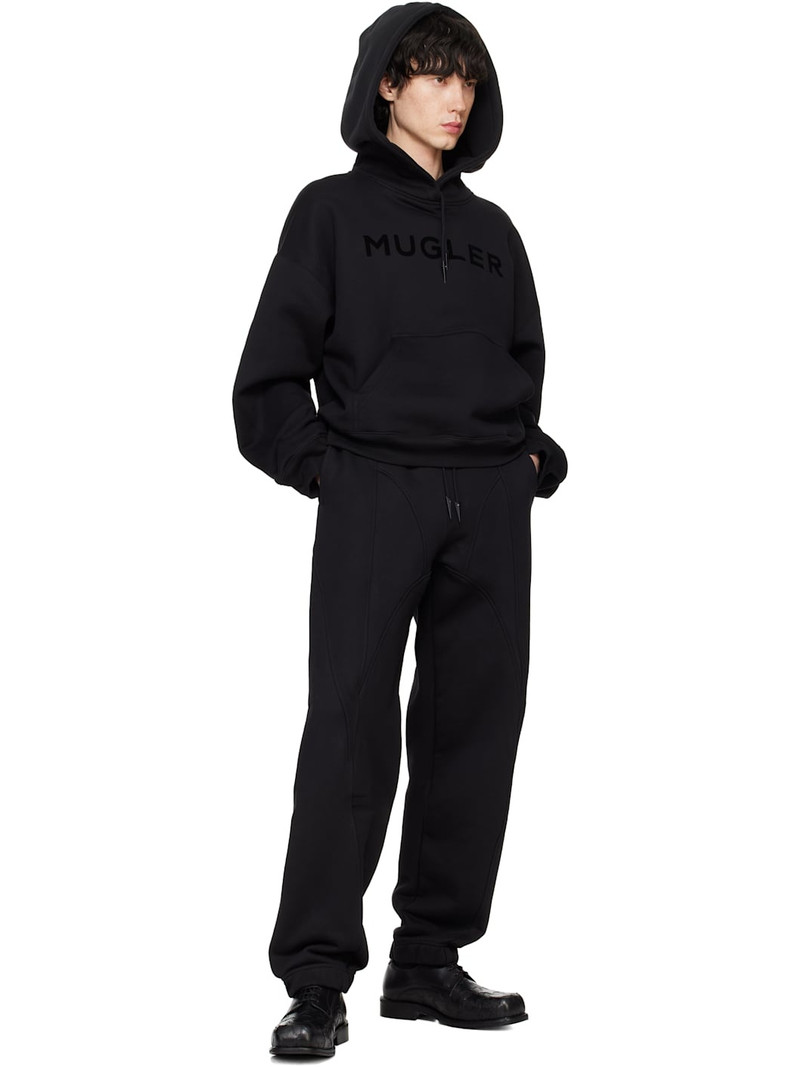 MUGLER Black Light Fleece Track Pants outlook