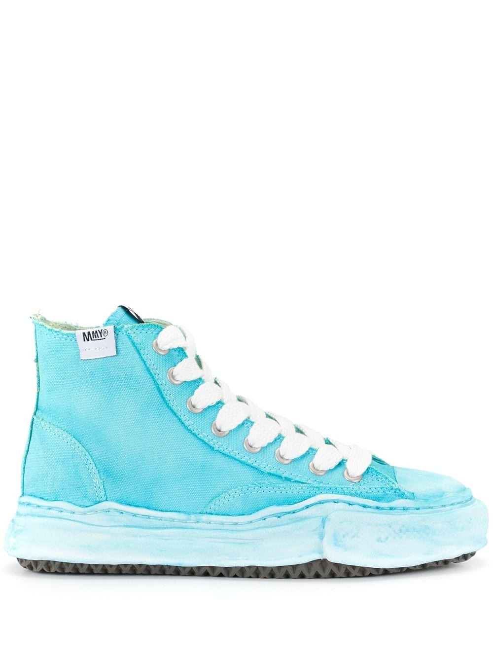 lace-up high-top sneakers - 1