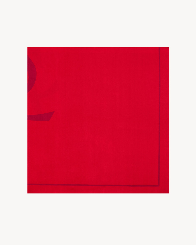 SAINT LAURENT CASSANDRE SQUARE SCARF IN SILK CHARMEUSE outlook