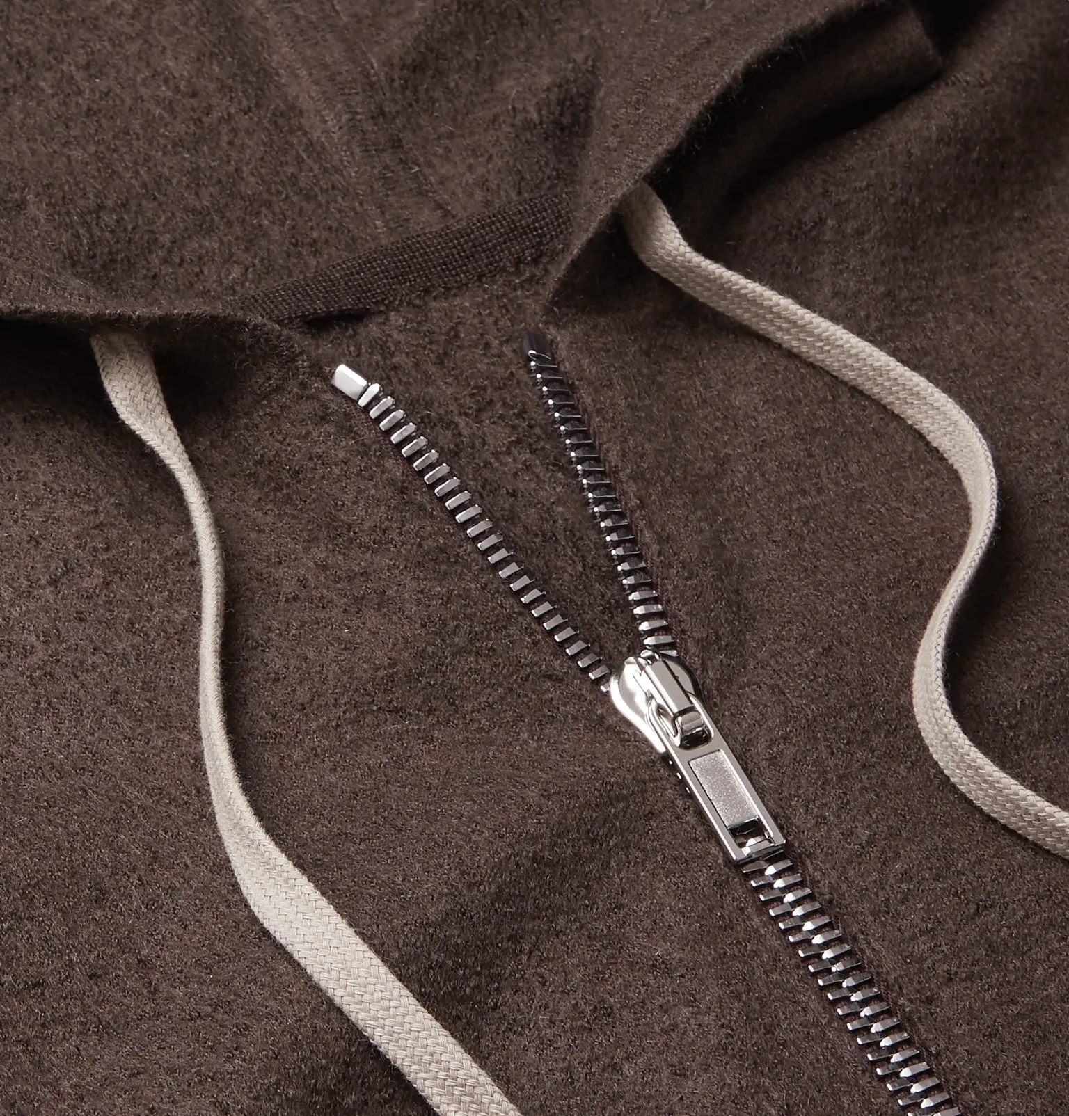 Oversized Boiled Cashmere Hoodie - 5