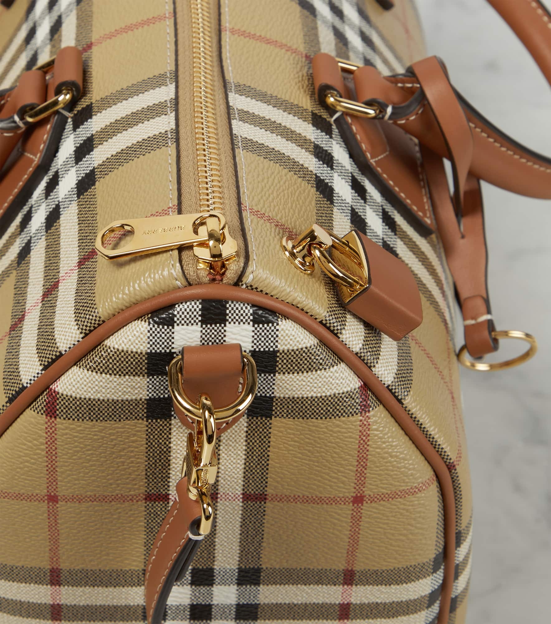 Burberry Check Medium canvas tote bag - 6