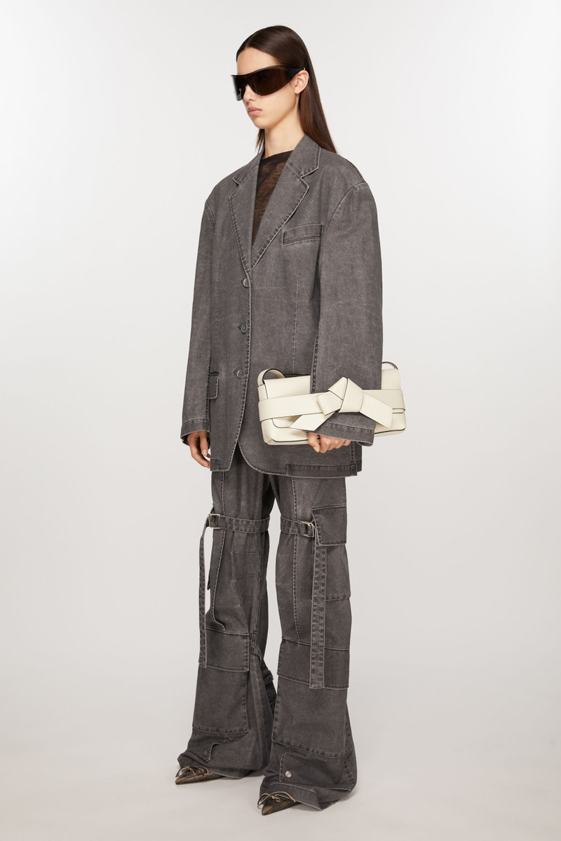 Acne Studios Musubi shoulder bag - White/black outlook