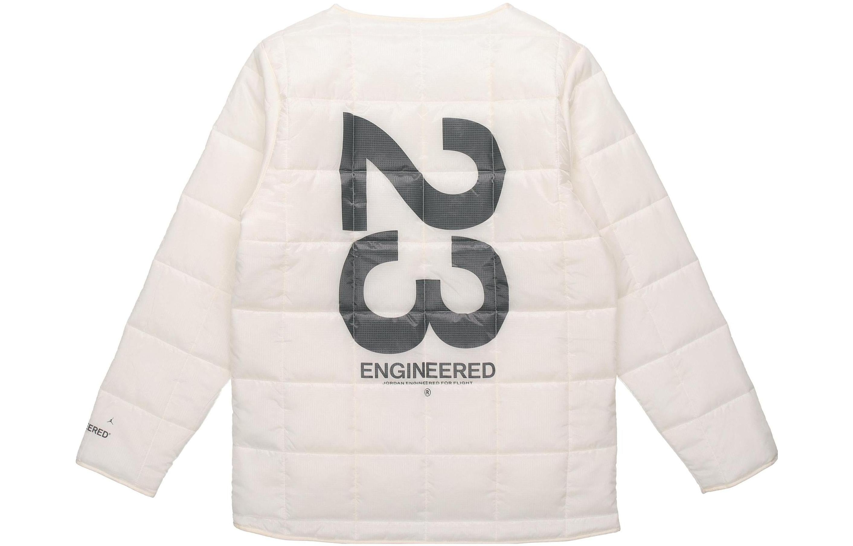 Air Jordan 23 Engineered Printing Casual Hooded Padded Jacket White CU8626-100 - 4
