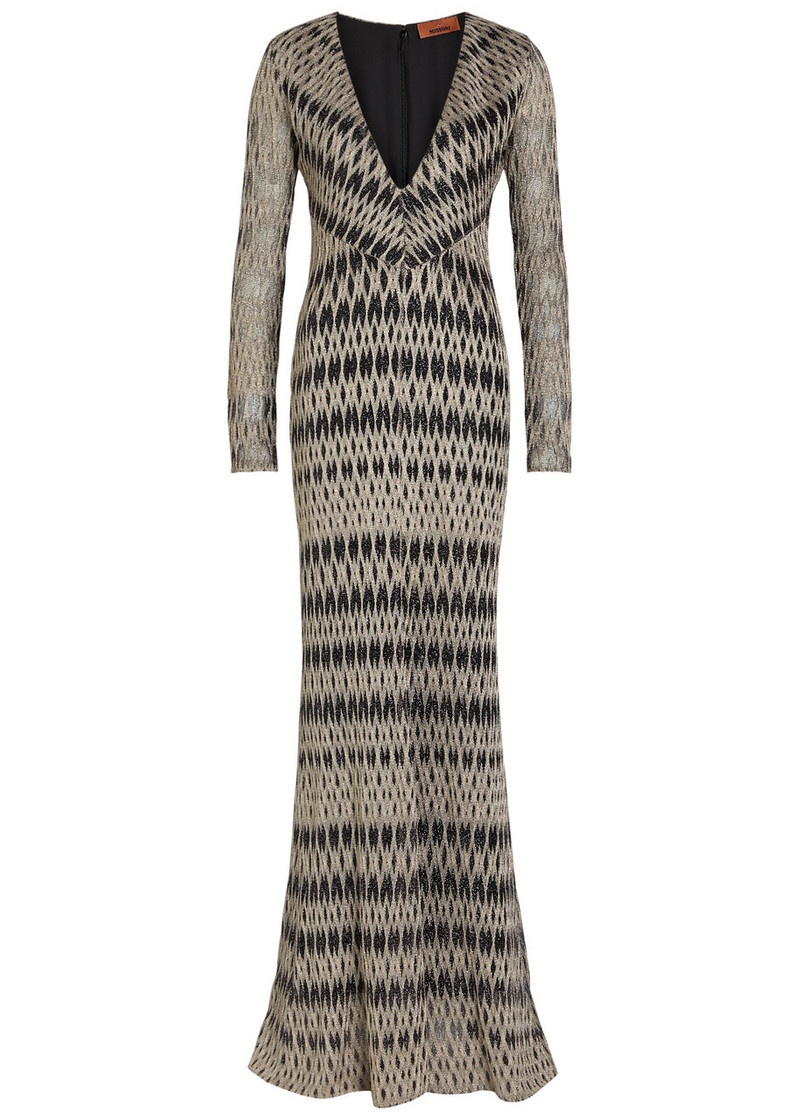 Missoni Patterned Fine-knit Maxi Dress 1
