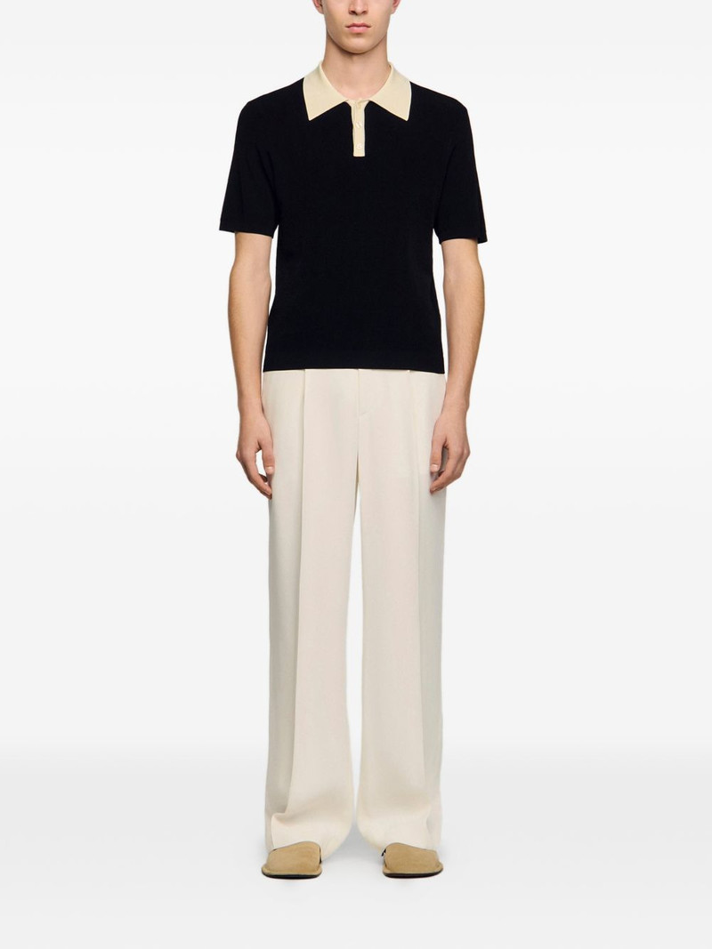 Sandro collared short-sleeve polo shirt outlook