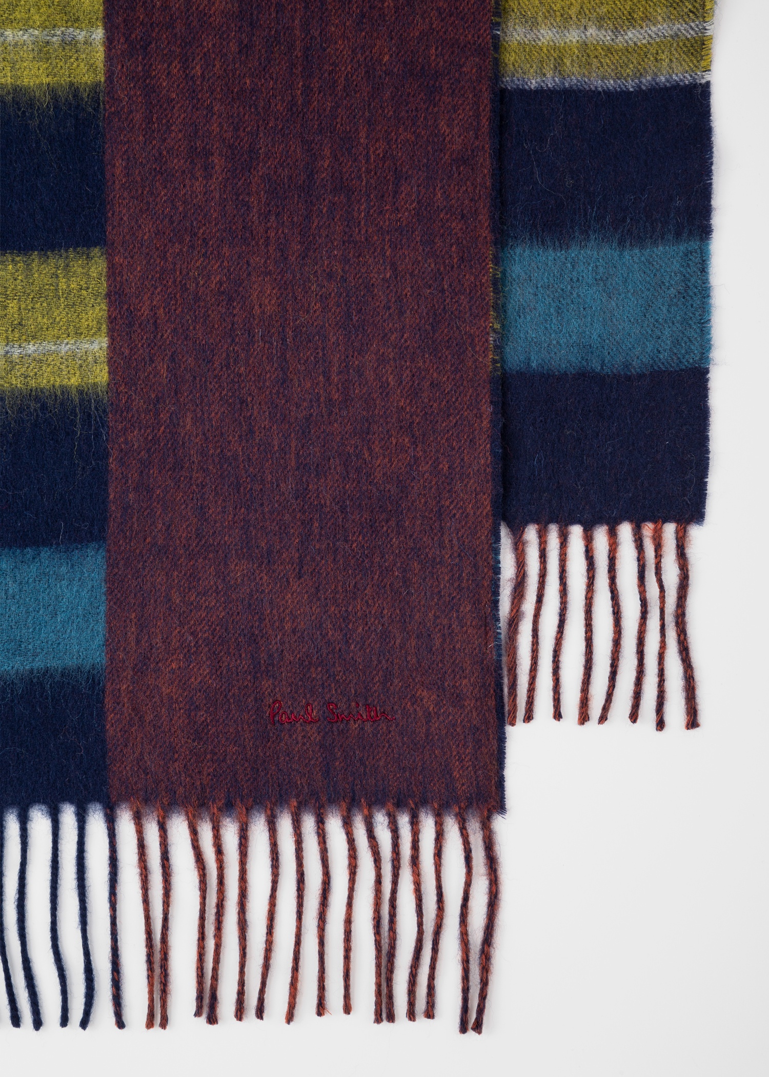 Faded Edge Reversible Lambswool Blanket - 4