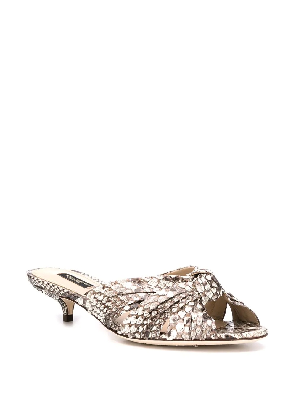 snakeskin effect mules - 2