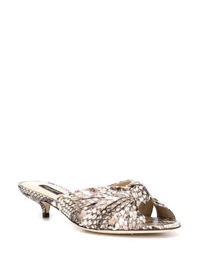 Dolce & Gabbana snakeskin effect mules outlook