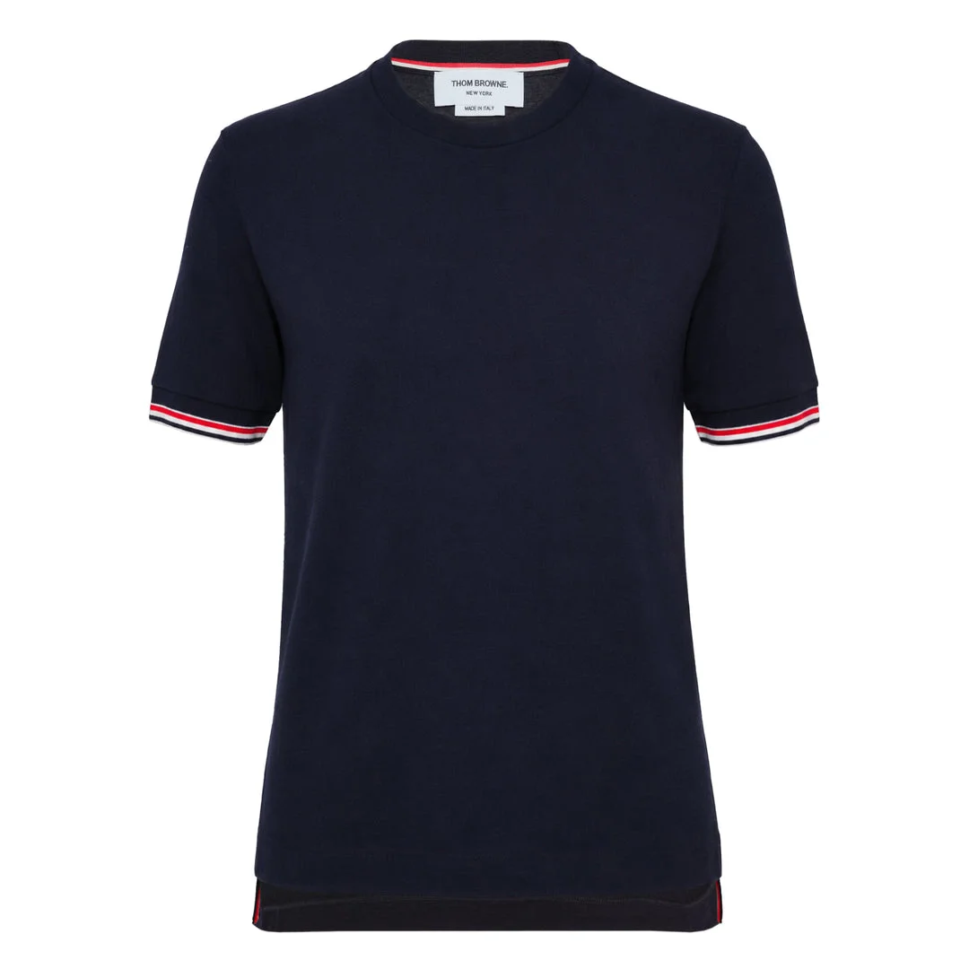 Rib Cuff Tipping Tee - 1