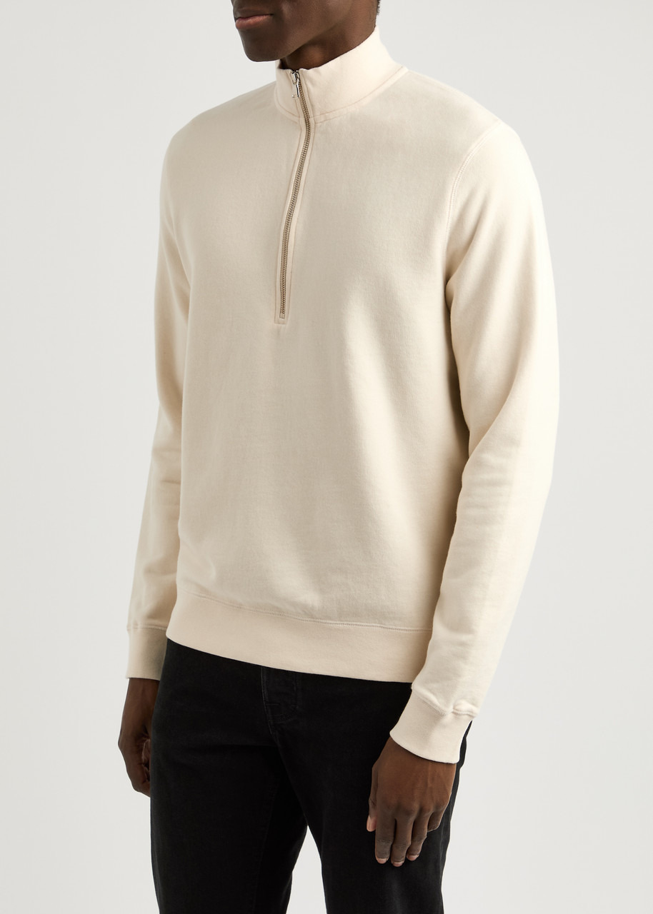Sunspel Half-zip Cotton Sweatshirt - 2
