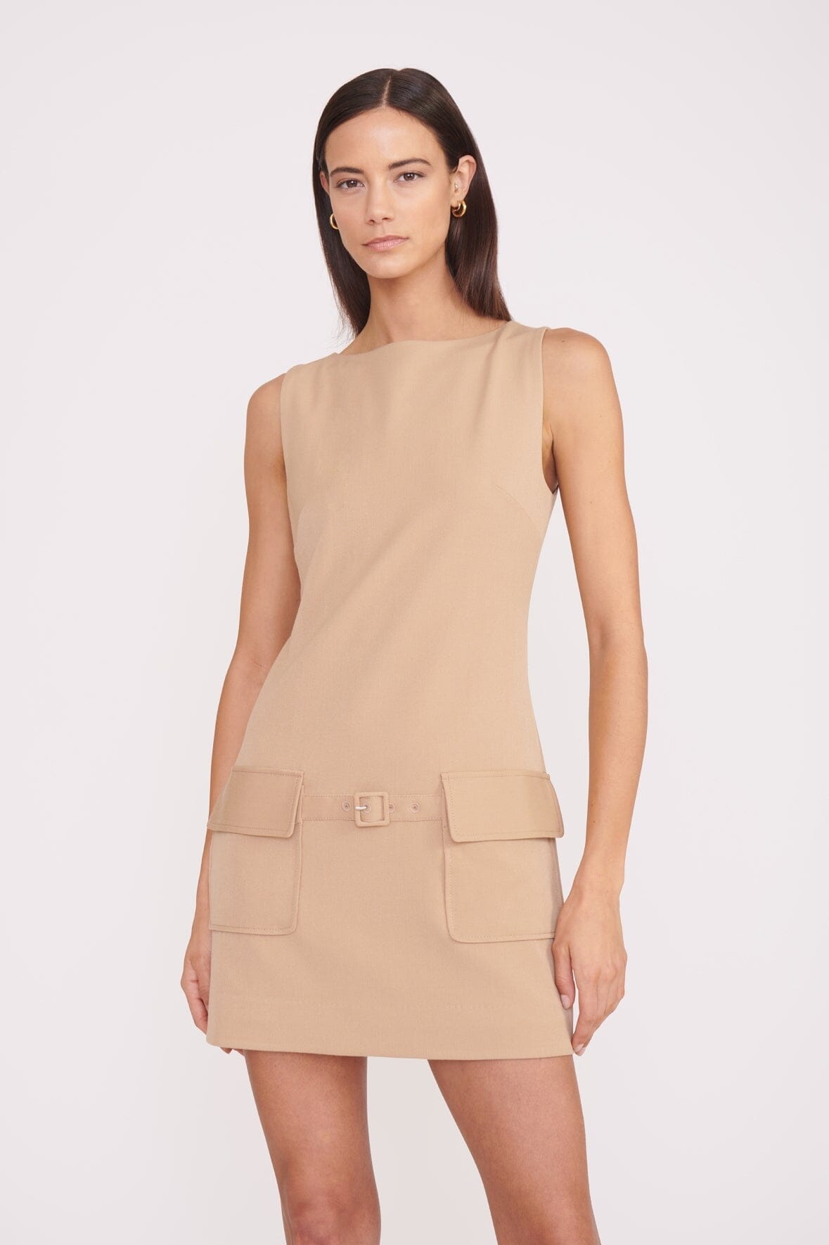 STAUD SHEILA DRESS CAMEL - 4