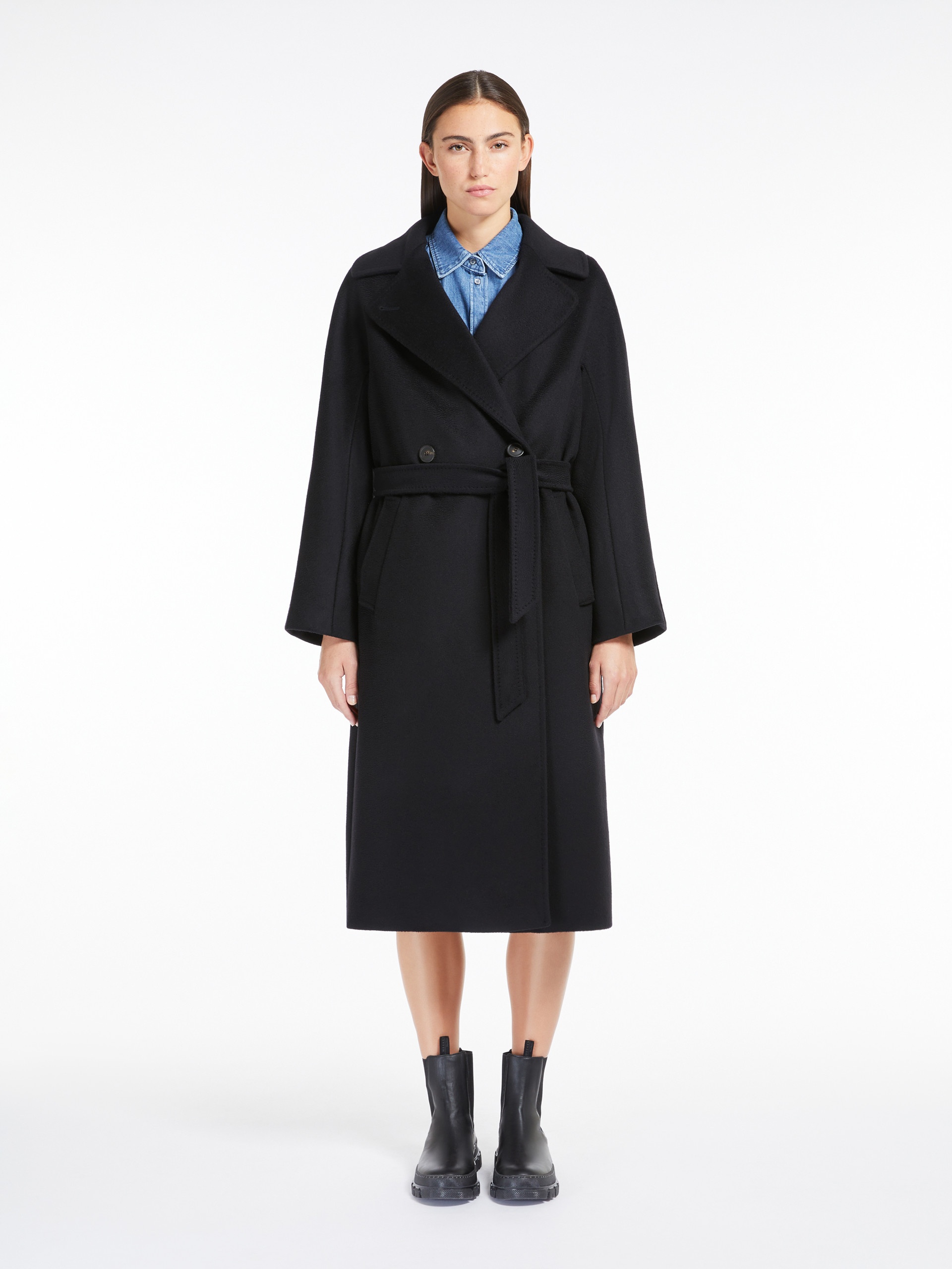 RESINA Belted wool coat - 3