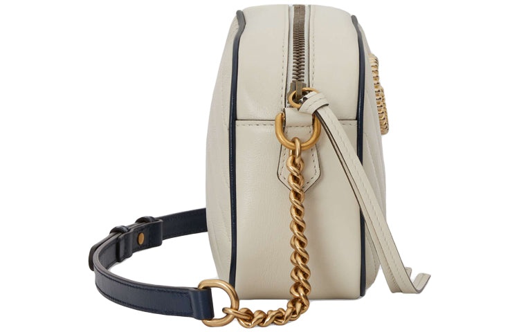 (WMNS) Gucci GG Marmont Series Single-Shoulder Bag Small-Size White 447632-0OLFX-9085 - 2