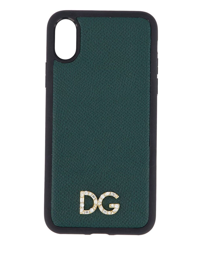 crystal-embellished leather X-XS iPhone cover 1