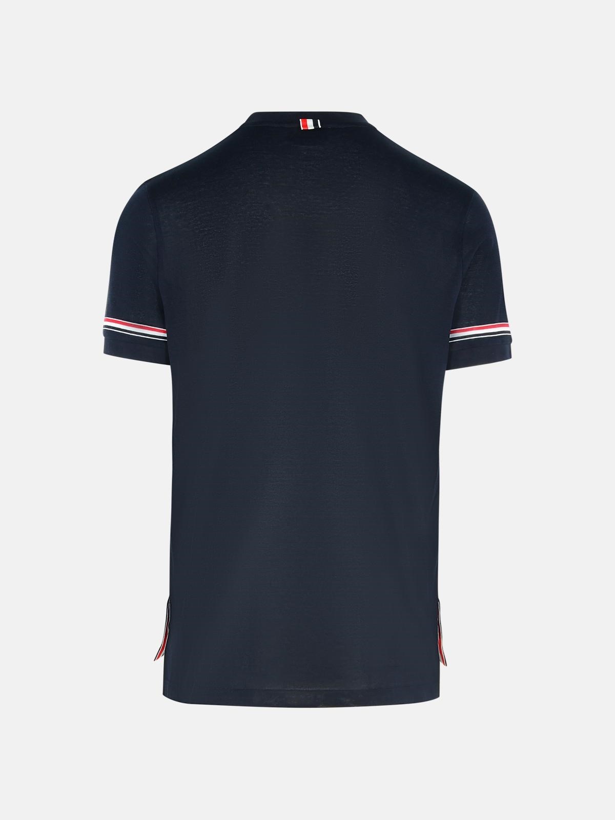 'CUFF' NAVY COTTON T-SHIRT - 3