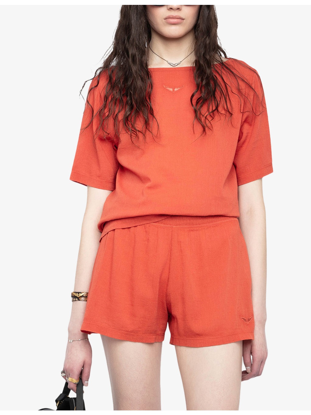 Ella Relaxed-Fit Open-Back Cotton-Blend T-Shirt - 3