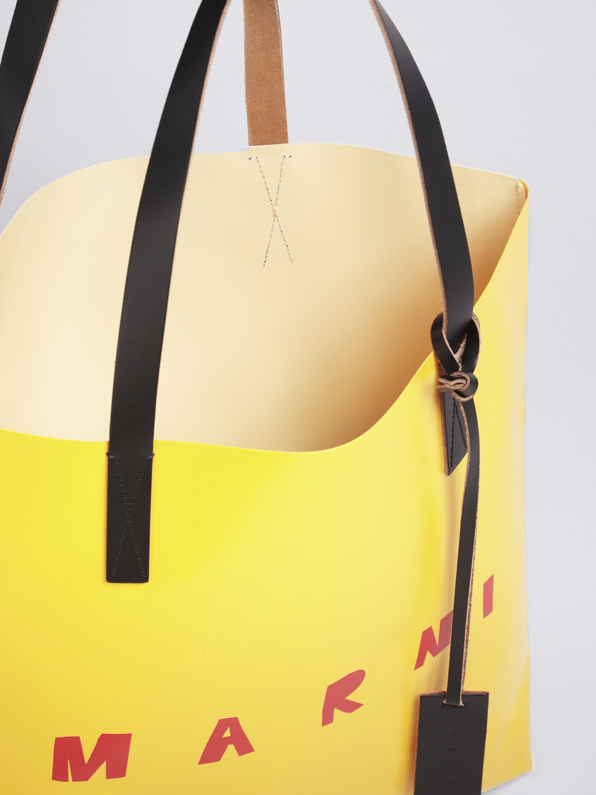 YELLOW TRIBECA SHOPPING BAG WITH MARNI LOGO - 3
