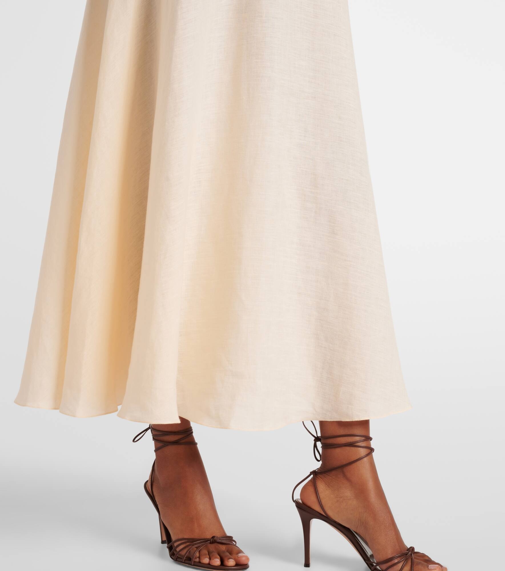 Embellished linen maxi dress - 5