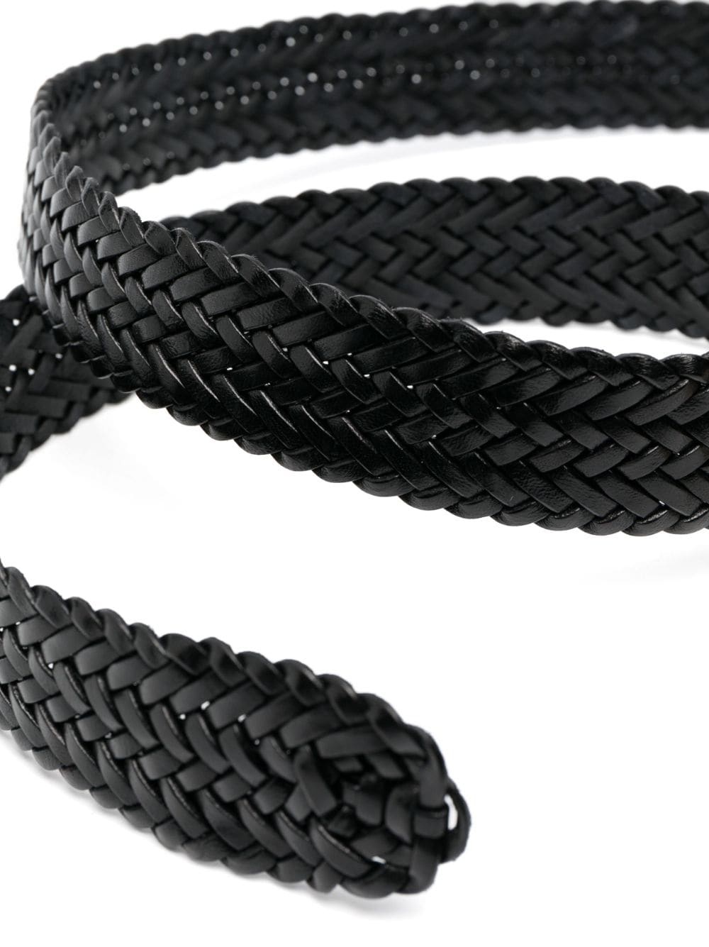 buckle-fastening leather belt - 2