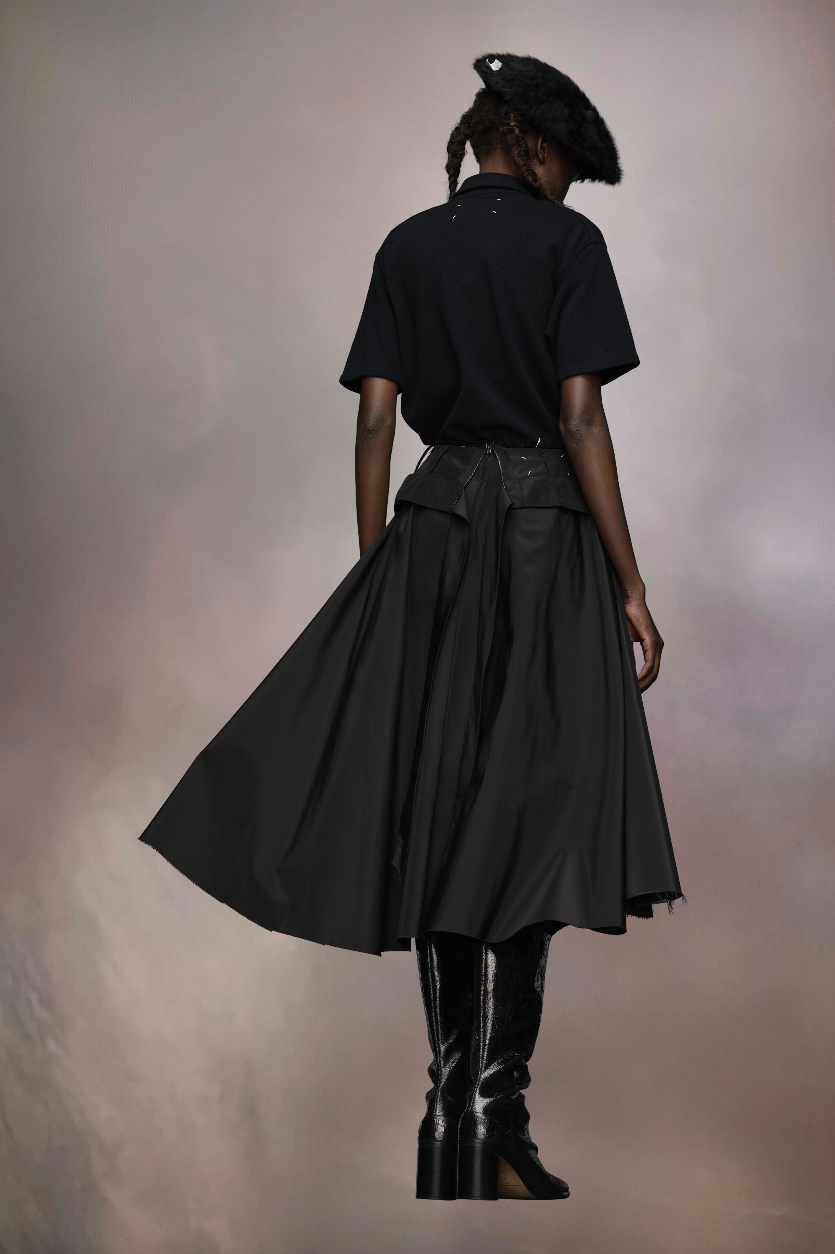 Taffeta Midi Skirt - 5